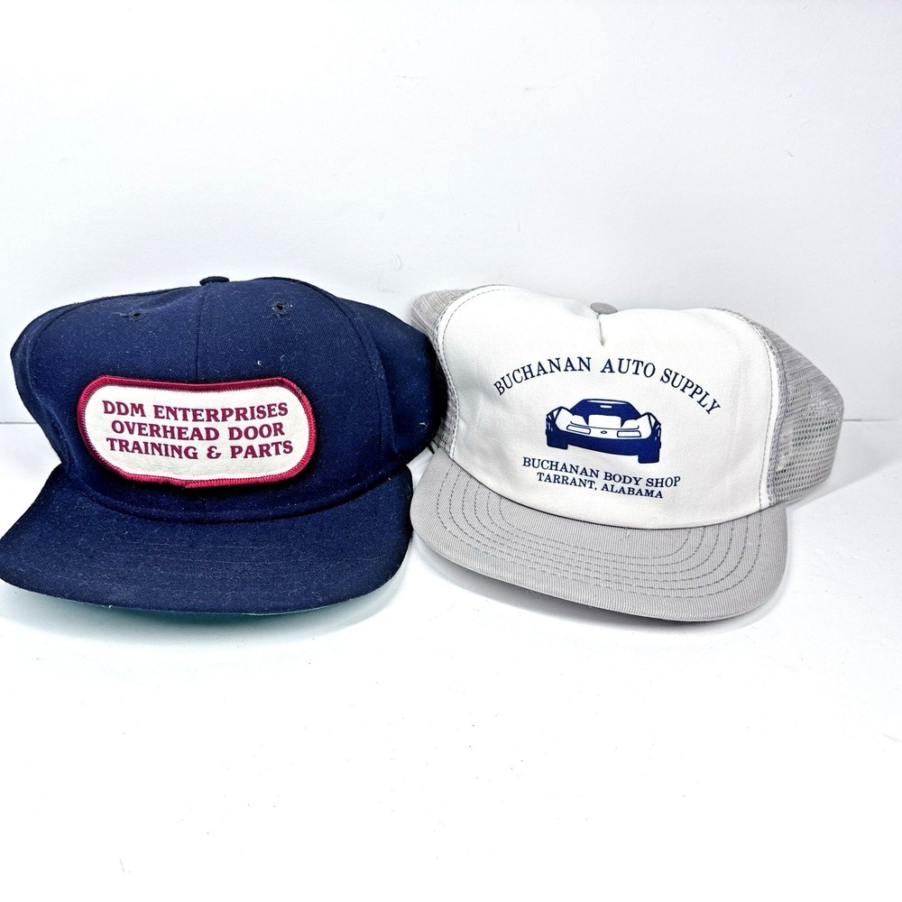Vintage Trucker Snapback Hat Lot DDM Enterprises Buchanan Auto Supply USA